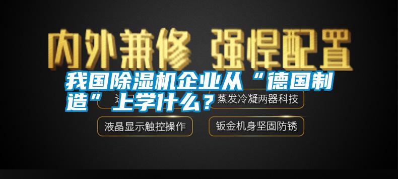 我國(guó)除濕機(jī)企業(yè)從“德國(guó)制造”上學(xué)什么？