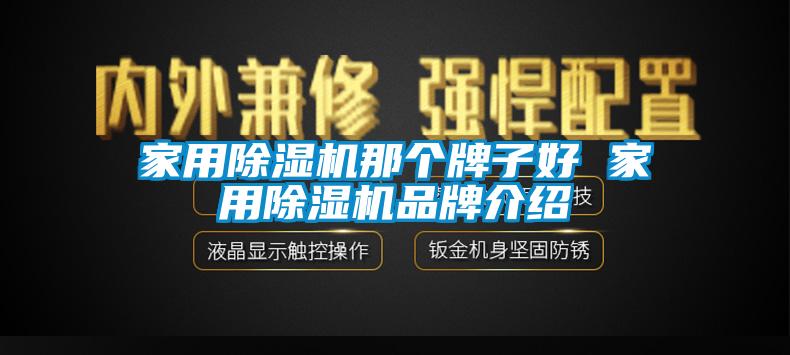 家用除濕機那個牌子好 家用除濕機品牌介紹