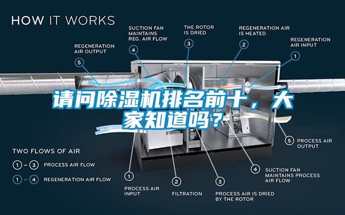 請問除濕機排名前十，大家知道嗎？