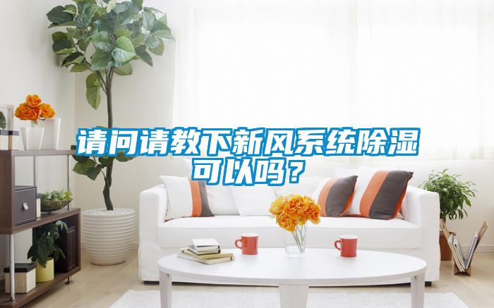 請問請教下新風系統(tǒng)除濕可以嗎？