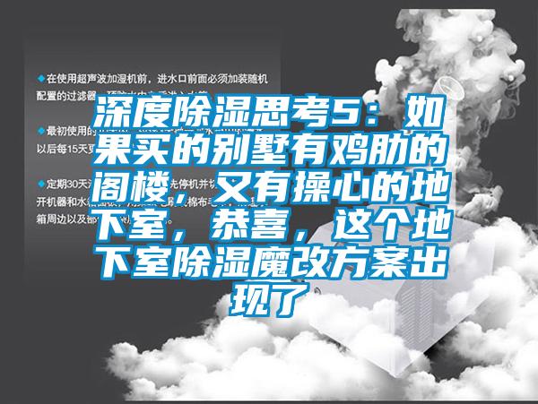 深度除濕思考5：如果買的別墅有雞肋的閣樓，又有操心的地下室，恭喜，這個地下室除濕魔改方案出現(xiàn)了