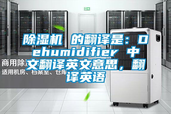 除濕機 的翻譯是：Dehumidifier 中文翻譯英文意思，翻譯英語