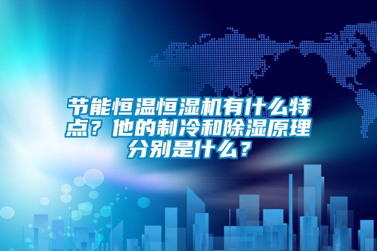 節(jié)能恒溫恒濕機有什么特點？他的制冷和除濕原理分別是什么？