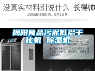 行業(yè)新聞揭陽食品污泥低溫干化機 除濕機